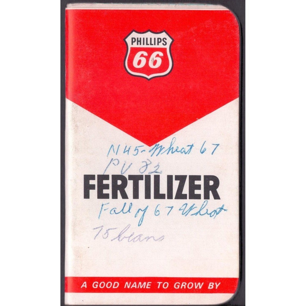 Vintage 1967 Phillips 66 Fertilizer Pocket Notebook Farm Notes Advertising